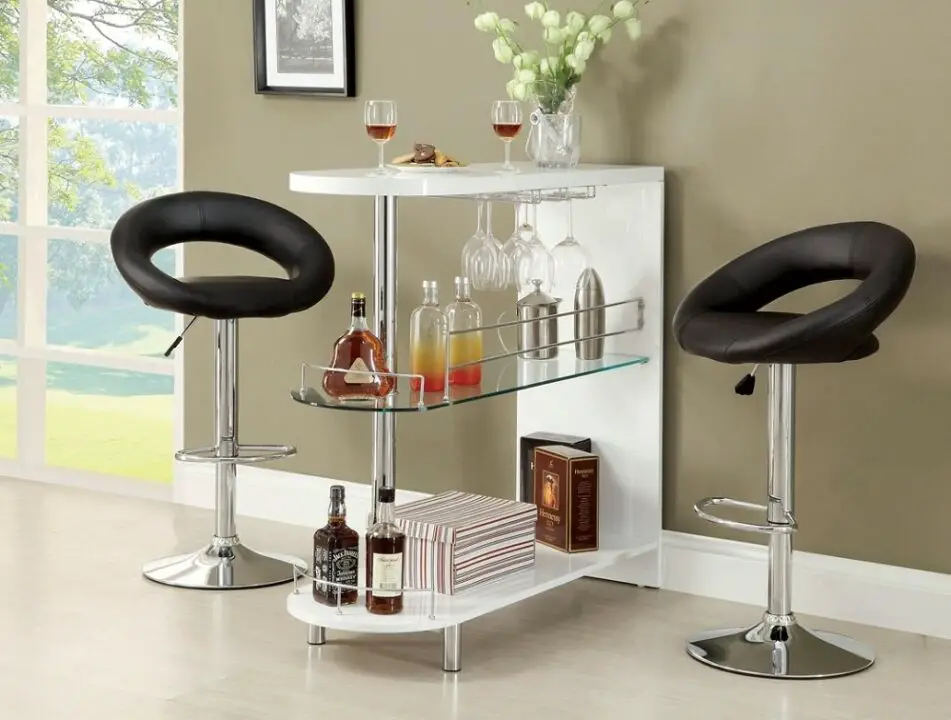 bar shelf white modern