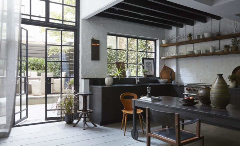 black and white pallette kitchen by designs