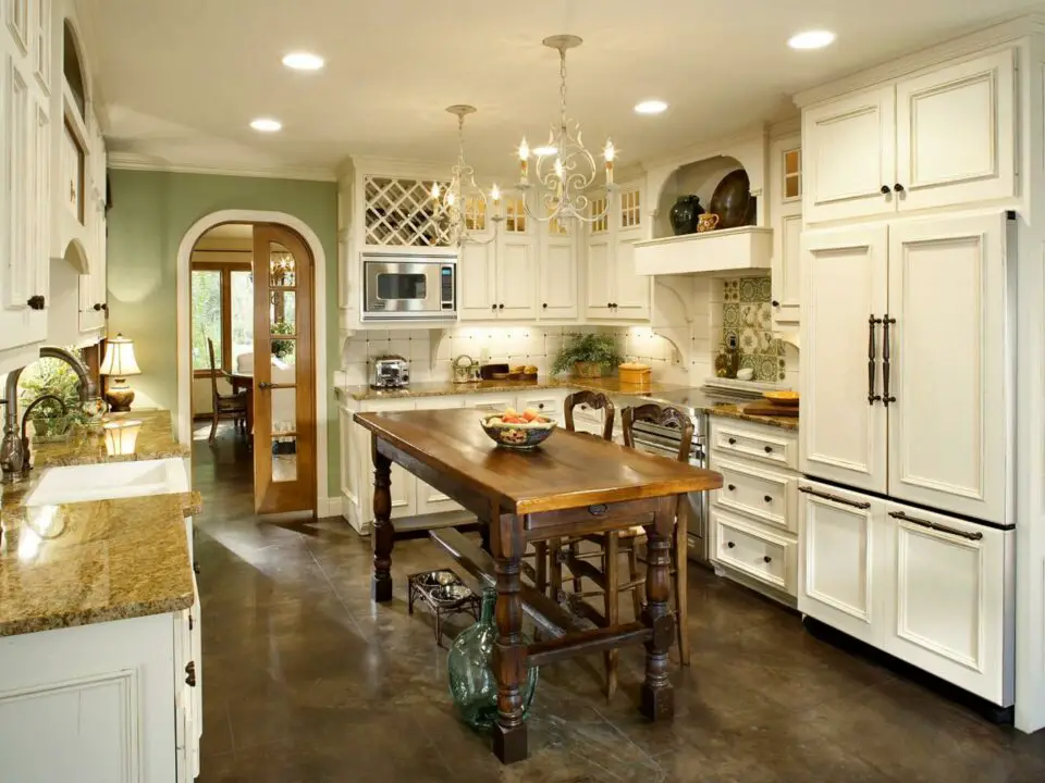 french country flooring kitchen