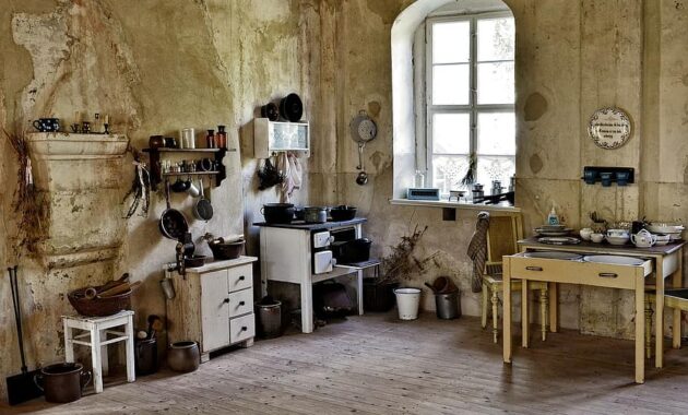 kitchen old historically kitchen equipment table sink vintage kloden burg