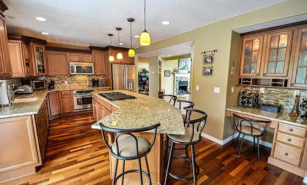 kitchen residential home house remodel granite counters kitchen island