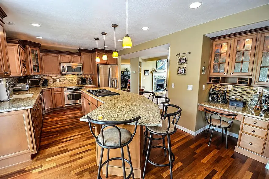 kitchen residential home house remodel granite counters kitchen island