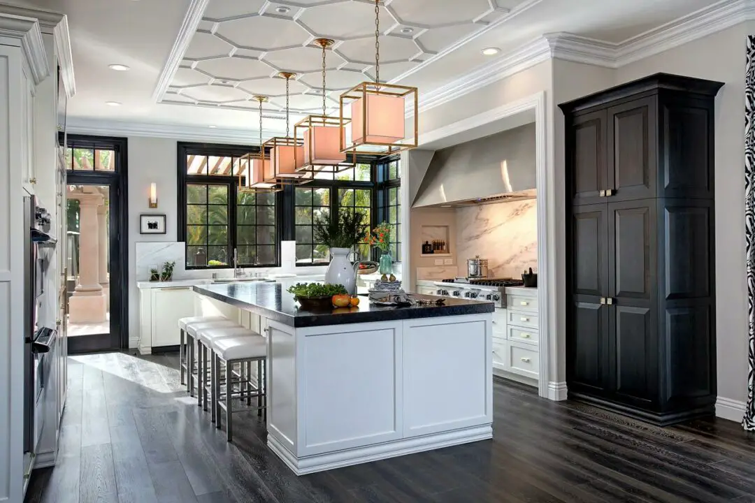 modern classic black and white pallette kitchen