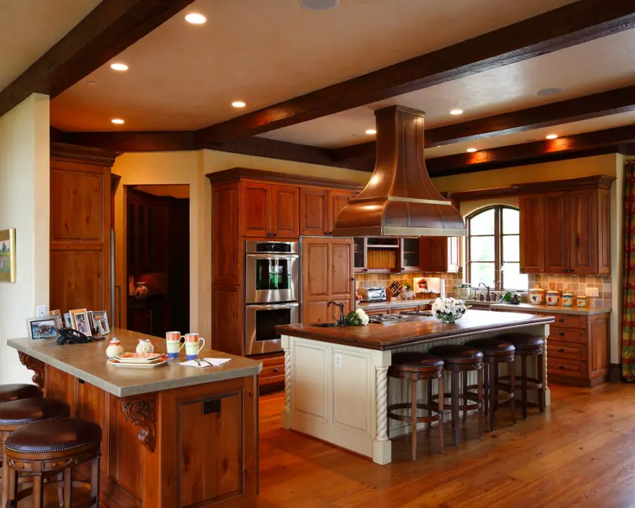 natural wood classic rustic kitchen