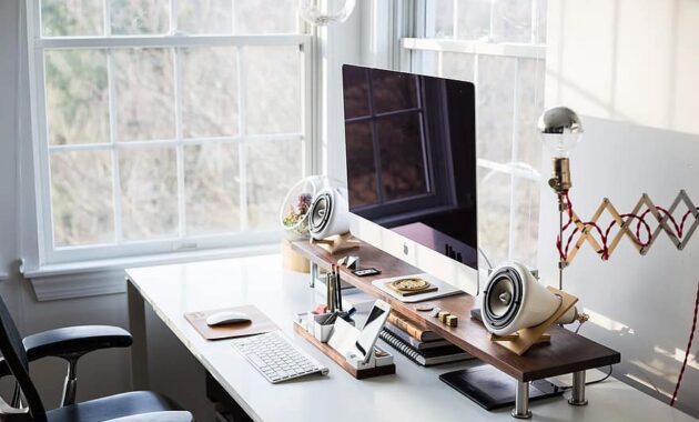 computer keyboard apple electronics modern technology business office work