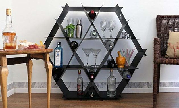 geometric home bar rack