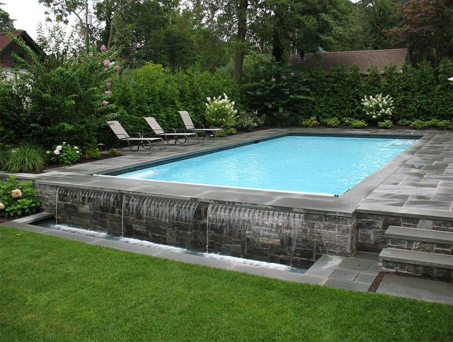 natural pool and patio
