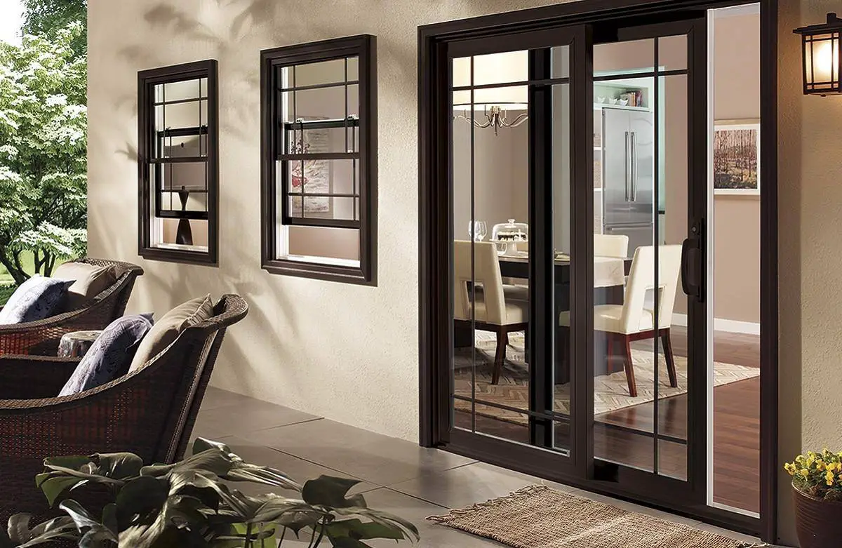 black coated sliding doors