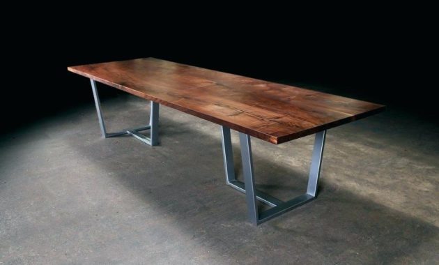 black nut dining table straight design