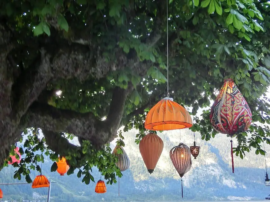 chinese lanterns lamps tree shining lamp shades