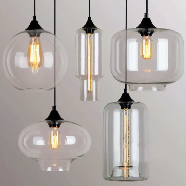 contemporary glass pendant lights