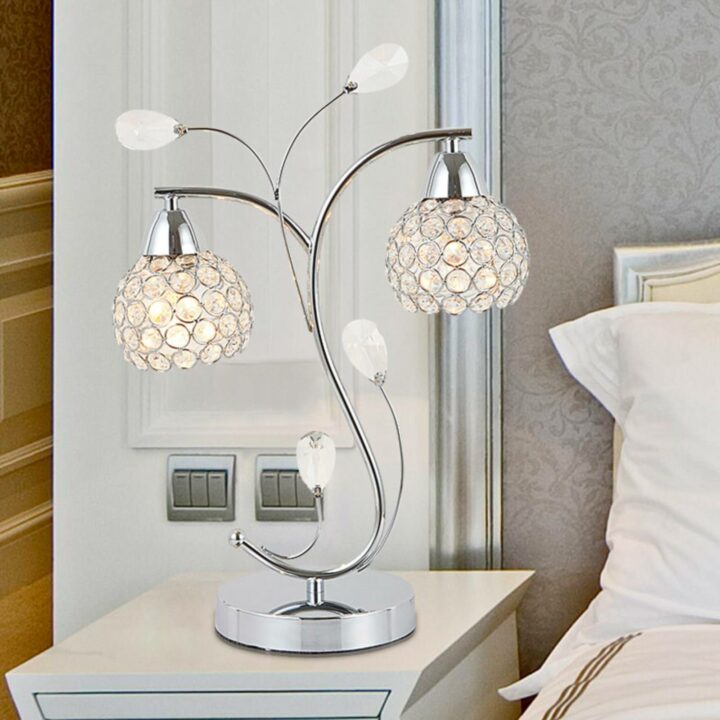 crystal bedroom table lamp