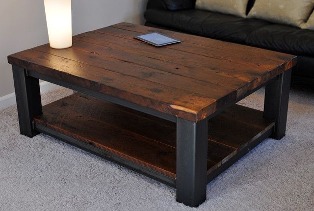 dark wood coffee table
