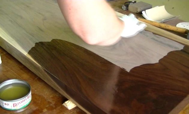 finishing walnut table