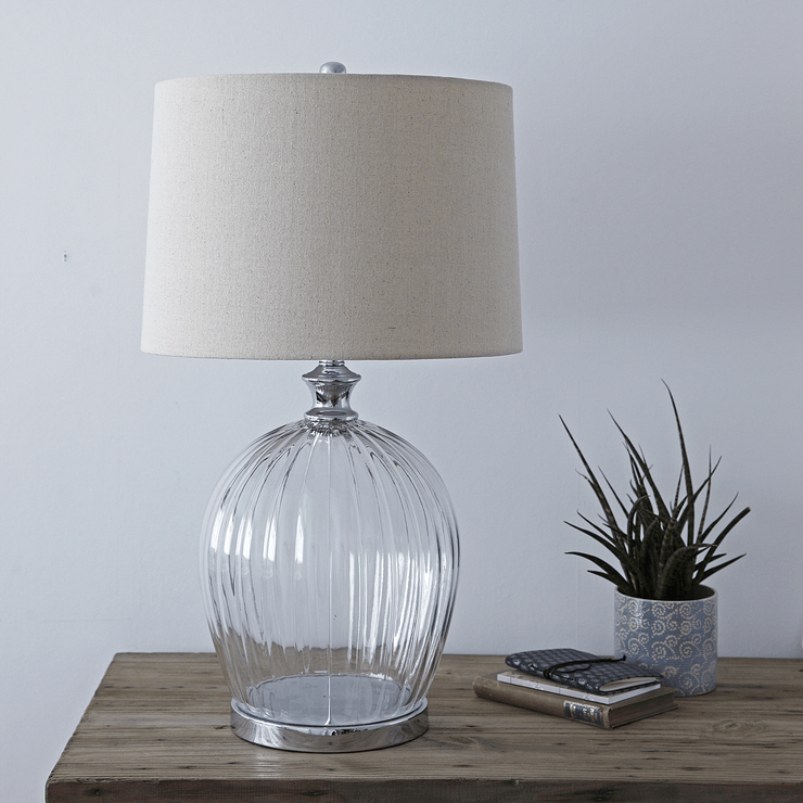 glass table lamp natural bedside lamps