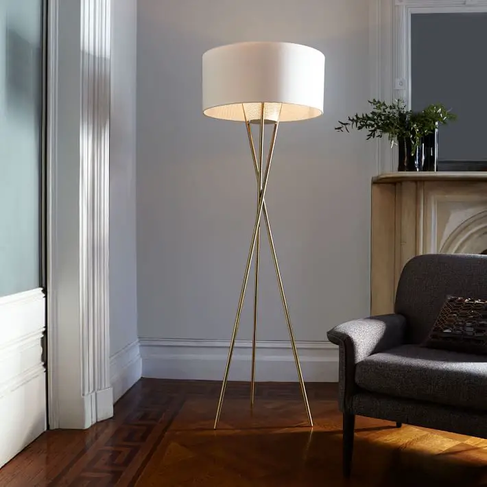 metal floor lamp