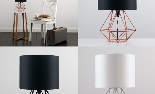 metal retro geometric table lamp