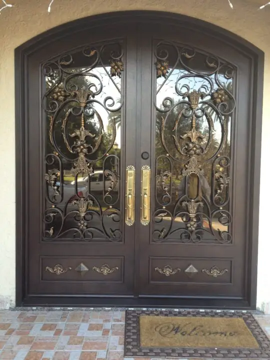 metal wooden combination doors