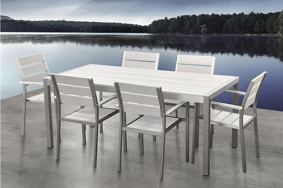metal wooden materials dining table and chairs sets