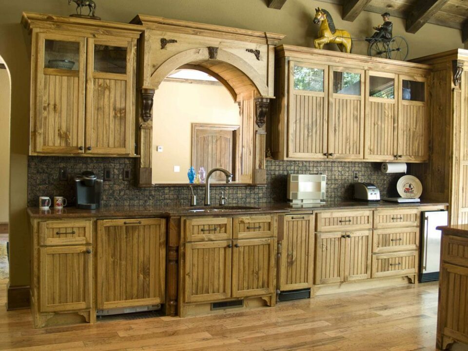 unique cabinet design on kitchen
