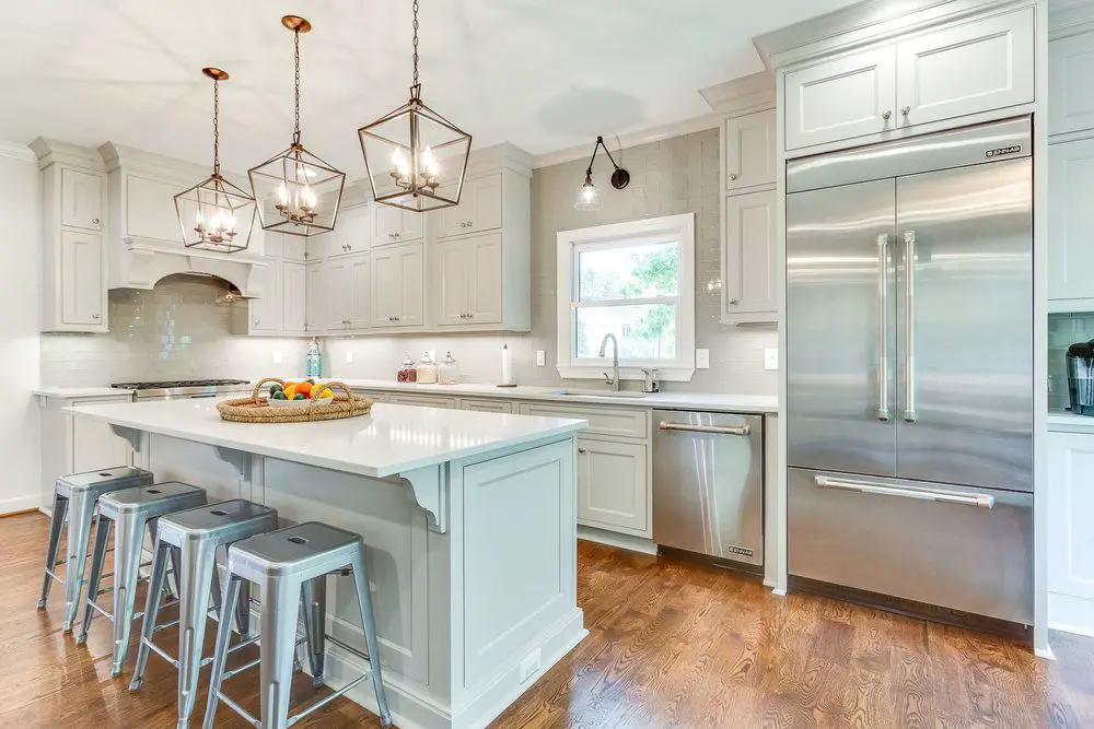 wooden floor kitchen design