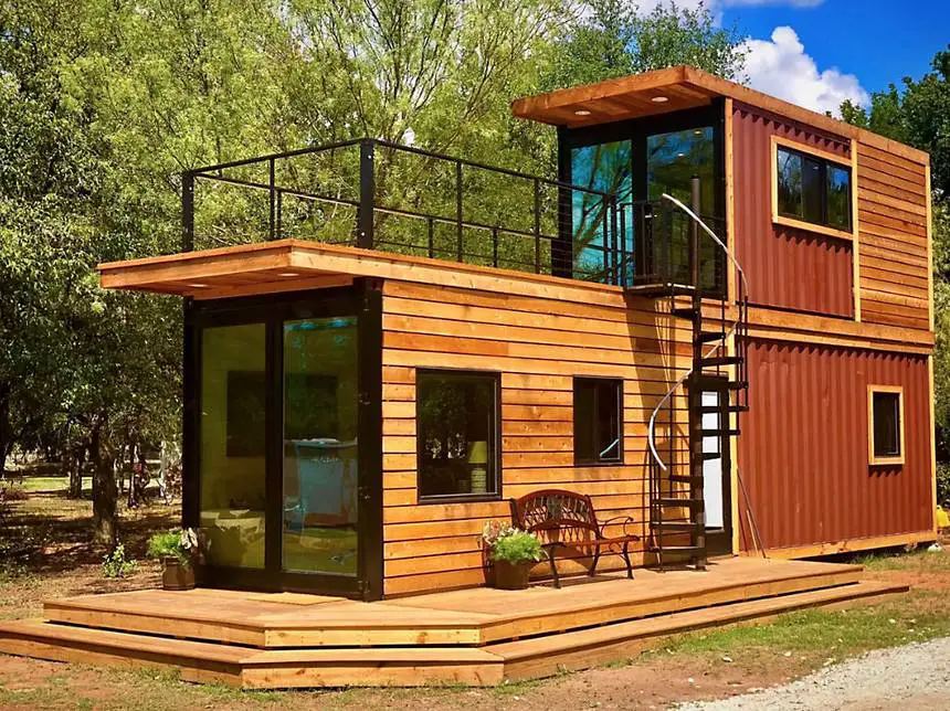 two story container house design