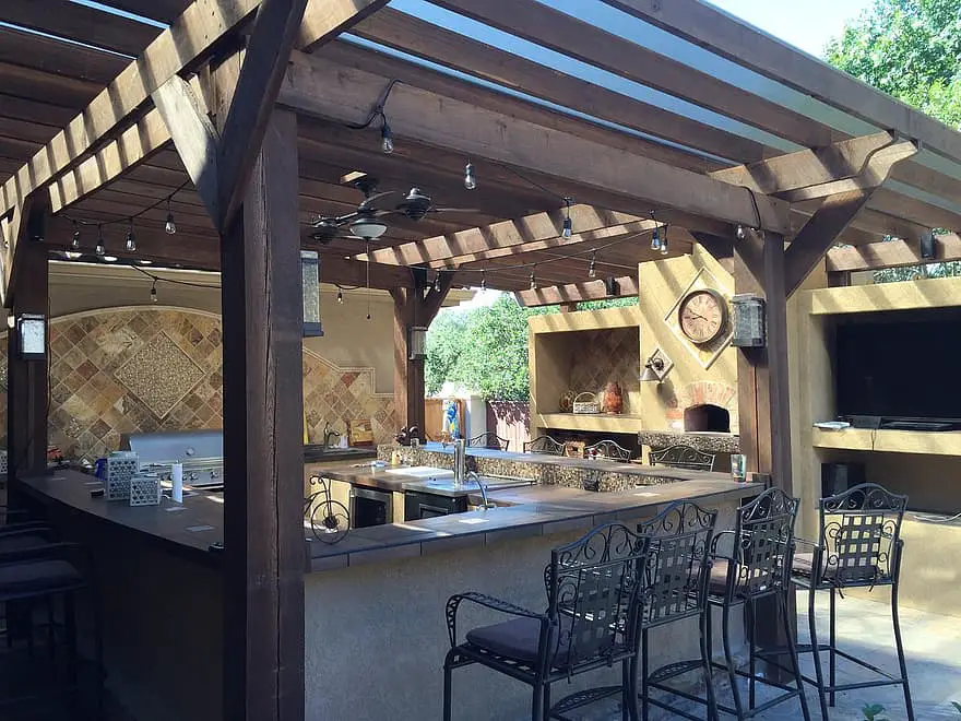 patio cover outdoor kitchen tile copper patio stone design outdoor kitchen