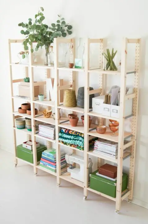 a frame of plastic bookshelf