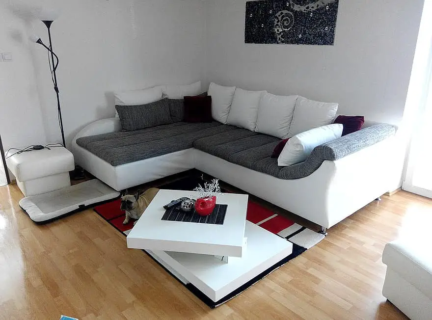 living room room the interior of the panorama decoration lounge corner sofa white furniture