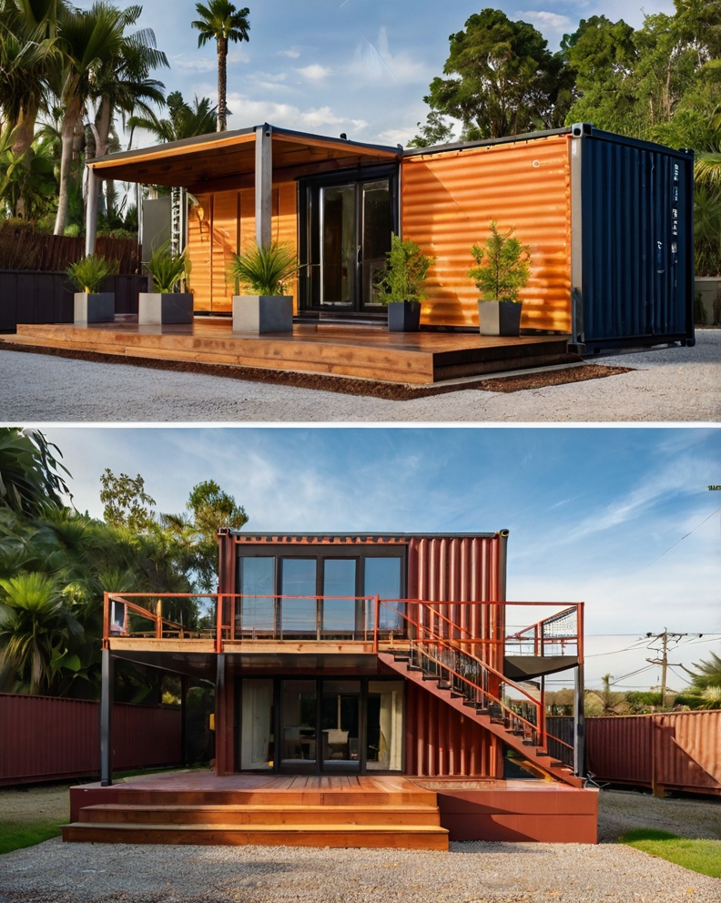 Default container house and Steps with Pavers 1