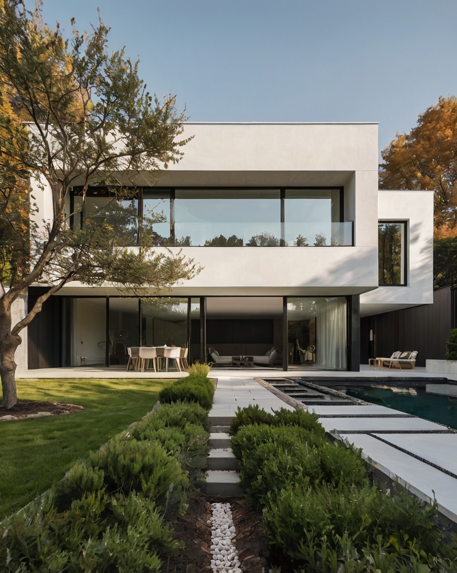 Default minimalist house with garden 0