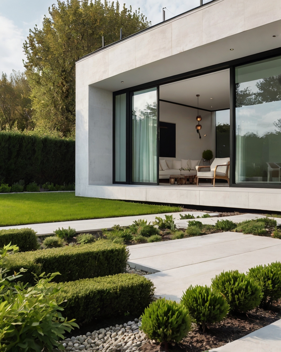 Default minimalist house with little garden 0