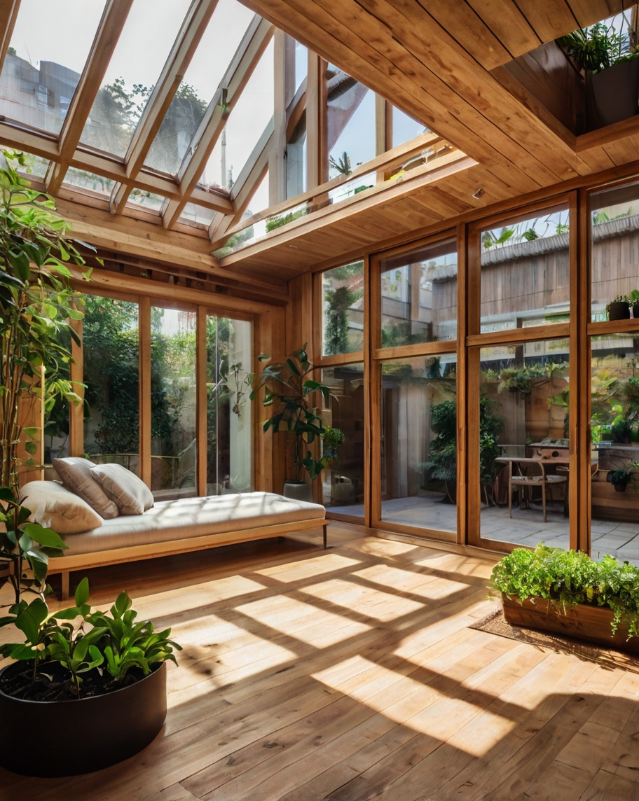 Default wooden house with indoor little garden 2