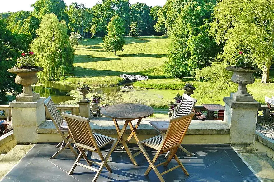 castle park hotel terrace park idyllic romantic architecture property garden architecture