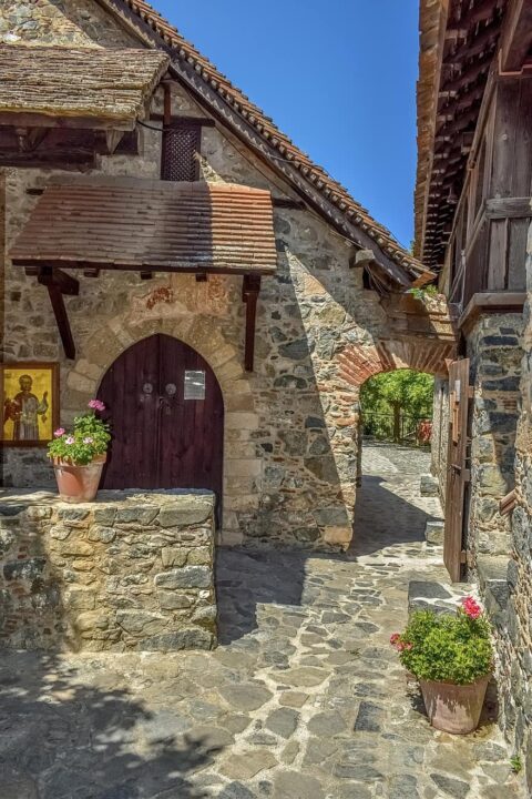 cyprus kalopanayiotis monastery church patio architecture stone christianity religion - natural stone patio