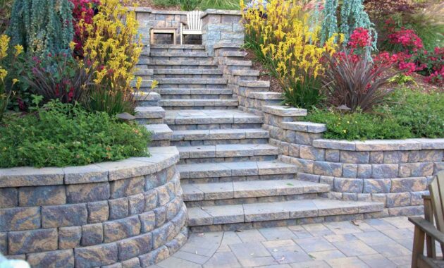 how to build steps with pavers 1