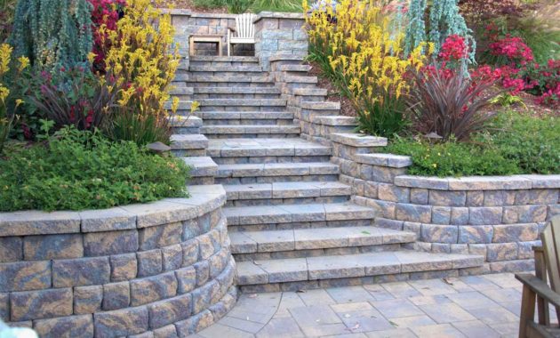 how to build steps with pavers