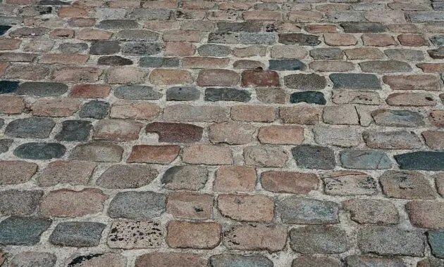 pavers stones soil street road old road pavers medieval lane colors red grey