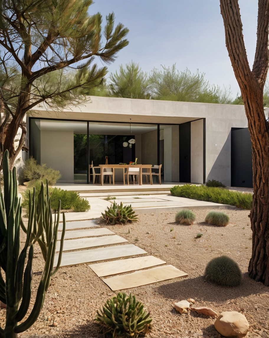 Default minimalist house with backyard ideas with desert garde 1