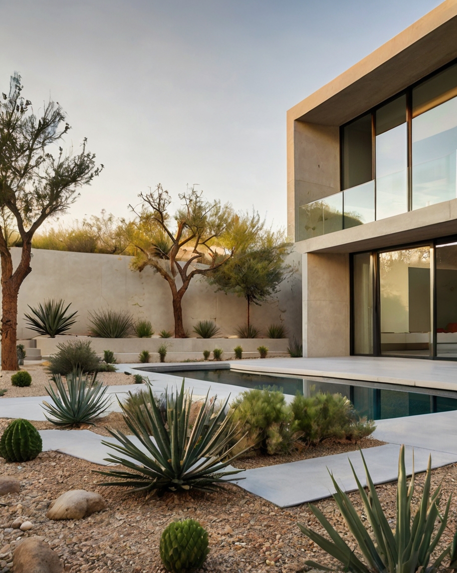 Default minimalist house with backyard ideas with desert garde 3