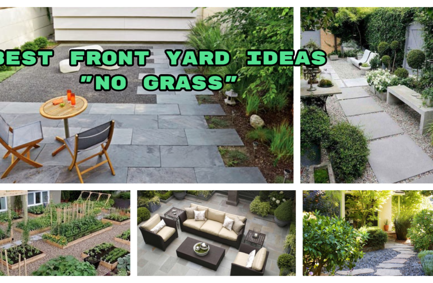 69 No grass front yard ideas with Low Maintenance Design