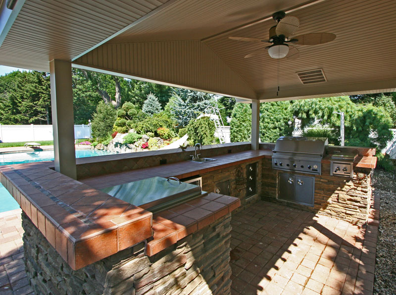 Luxury Outdoor Kitchen With BBQ Place