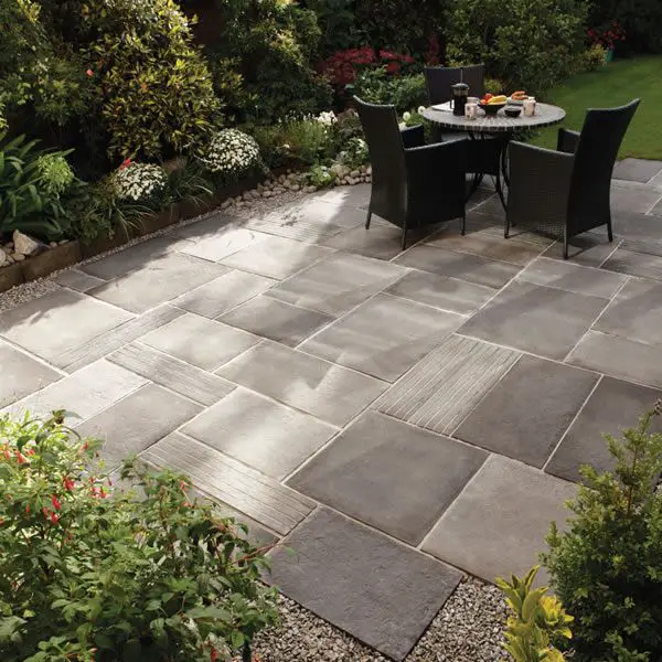 beautiful garden with paving stone ideas