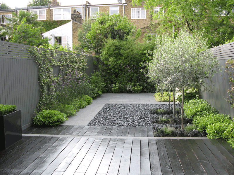 beautiful gravel and stone garden