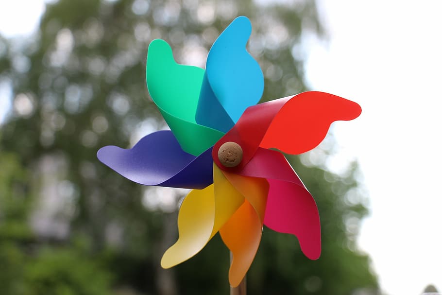 beautiful and colorful wind spinner for decorations