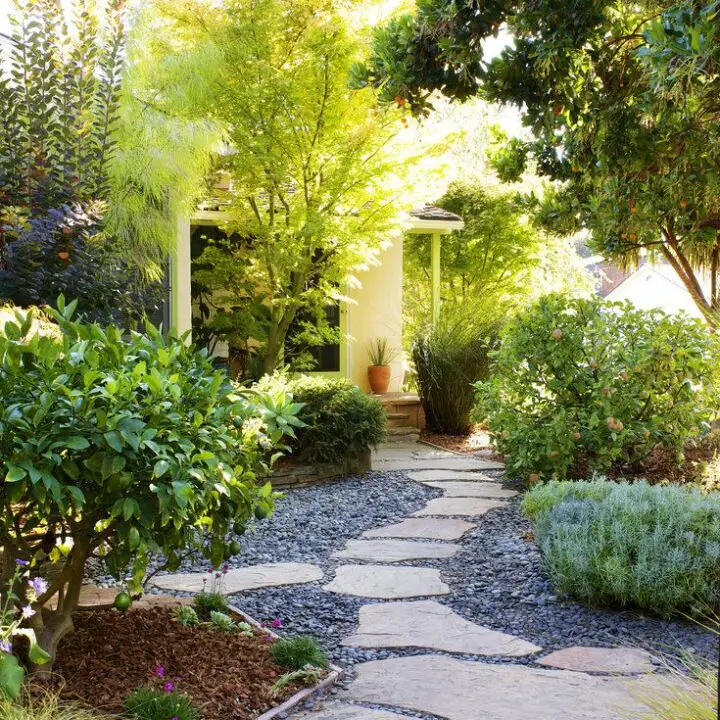 Front Yard Ideas No Grass for a Beautiful House & Garden Simplicity