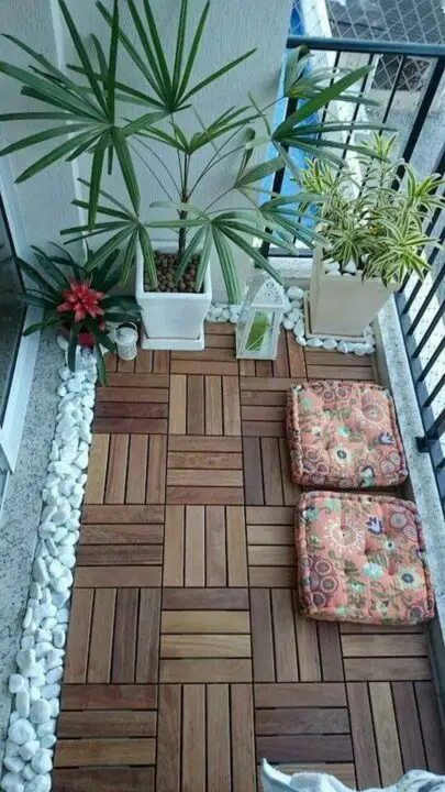 simple balcony tree pots ideas