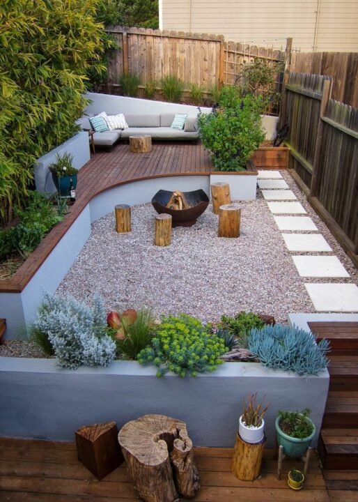 stylish patio and garden design