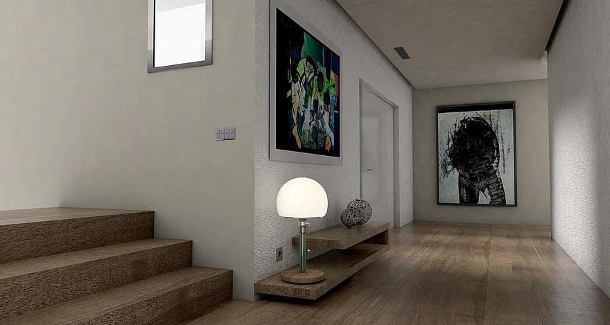 floor gang input entrance hall lichtraum gallery living room apartment graphic