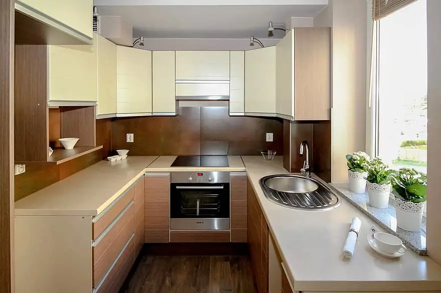 kitchen kitchenette apartment room house residential interior interior design decoration comfortable apartment